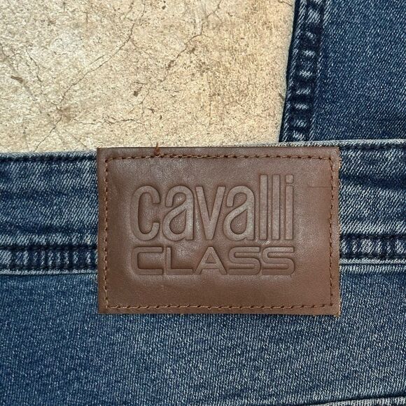 NWT Cavalli Class Denim Jeans Regular Straight Distressed Cotton Men’s Size W36 - Picture 7 of 12